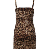 Abito in charmeuse stampa Leo F663HT FSADDHY13M DOLCE & GABBANA 