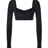 Top bustier in raso e lana F7CH6T GDEB8N0000 DOLCE & GABBANA 