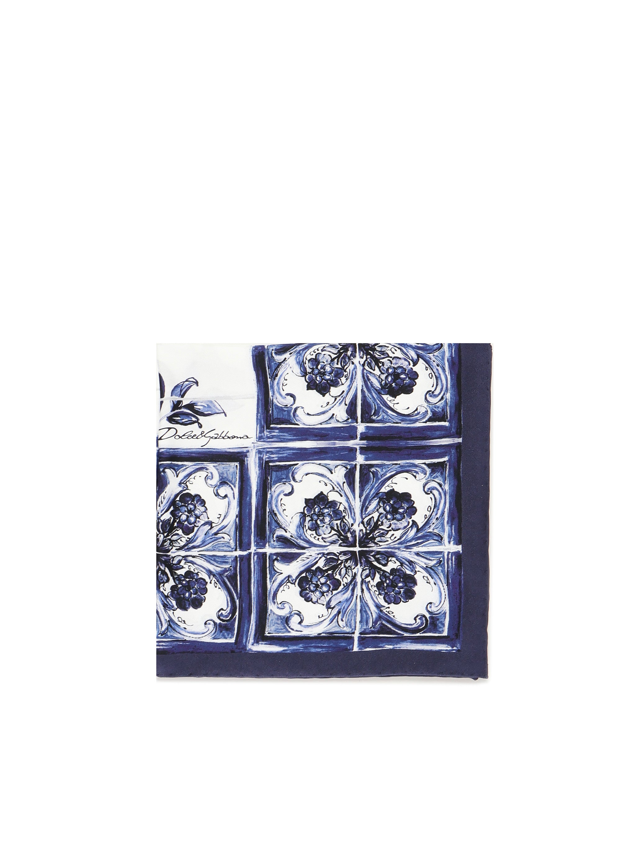 Foulard in twill stampa maiolica FN090R GDAOZHA3OA DOLCE & GABBANA 