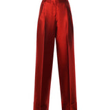 Pantaloni in mikado di seta FTDLHT FU116R0156 DOLCE & GABBANA 