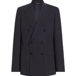 Giacca doppiopetto Martini light in lana gessata G2UN9T FRBDQS8051 DOLCE & GABBANA 