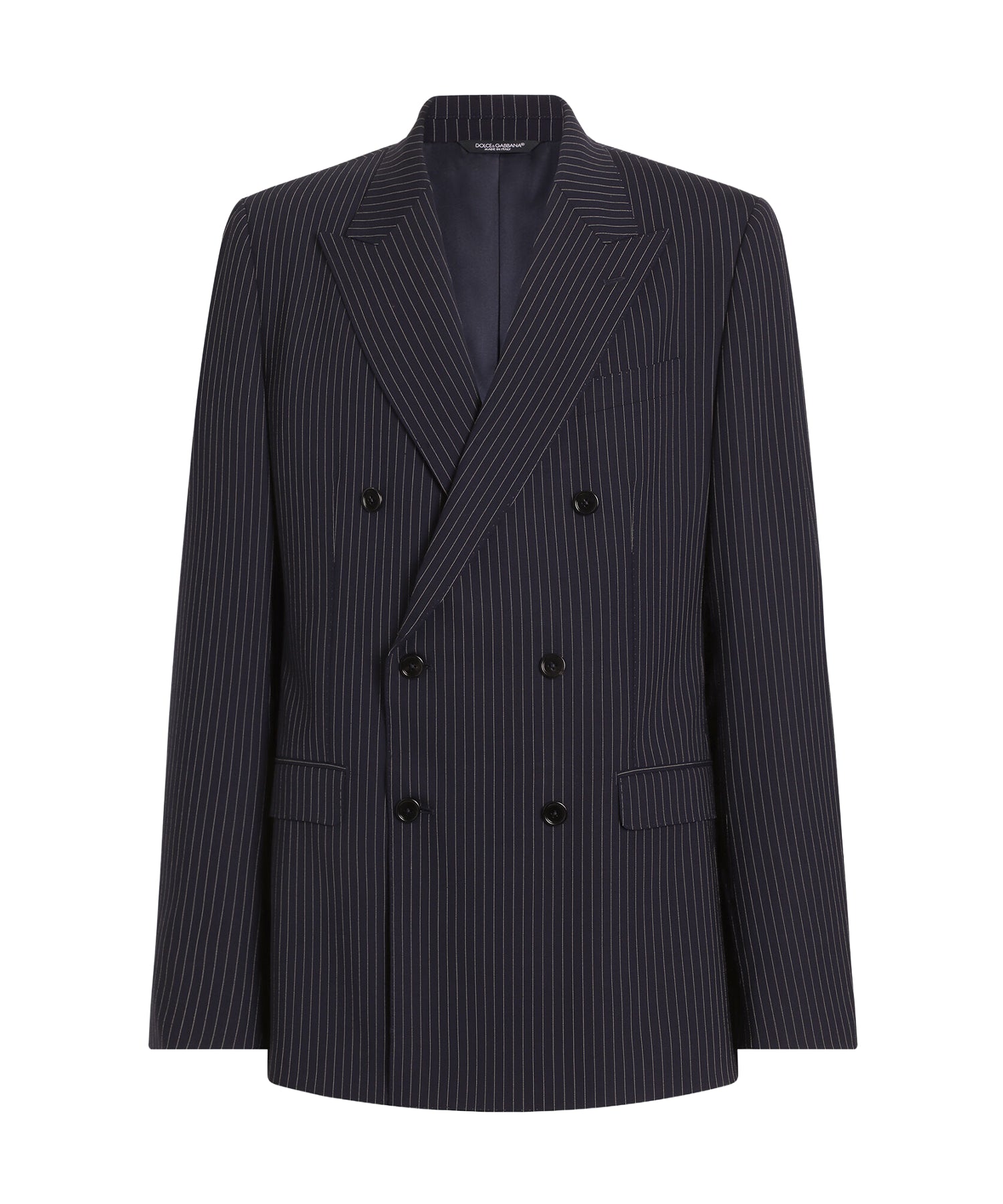 Giacca doppiopetto Martini light in lana gessata G2UN9T FRBDQS8051 DOLCE & GABBANA 