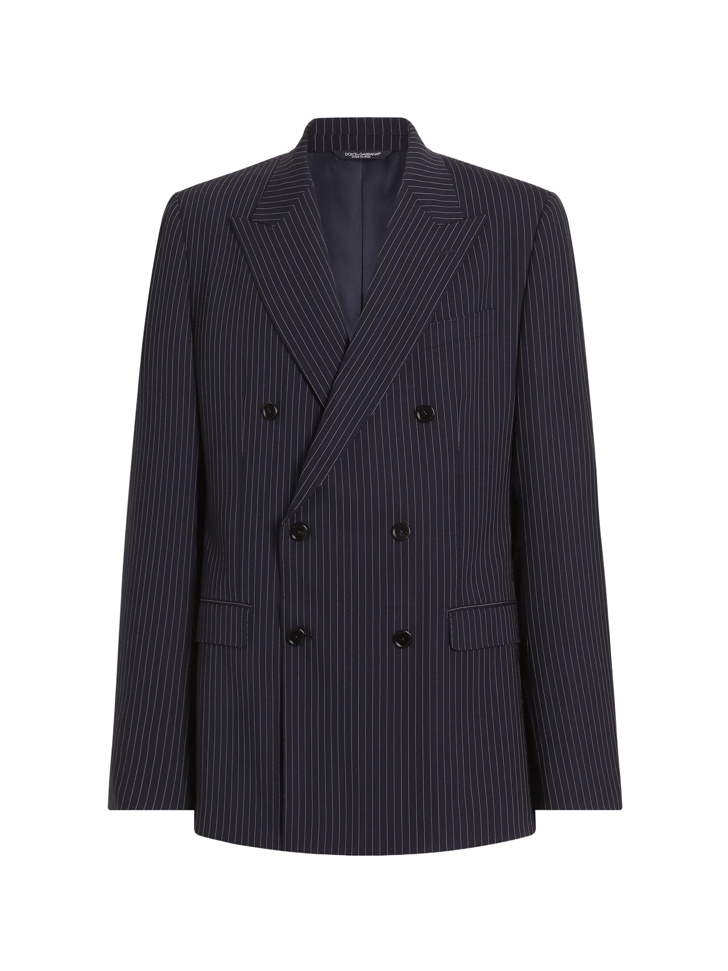 Giacca doppiopetto Martini light in lana gessata G2UN9T FRBDQS8051 DOLCE & GABBANA 