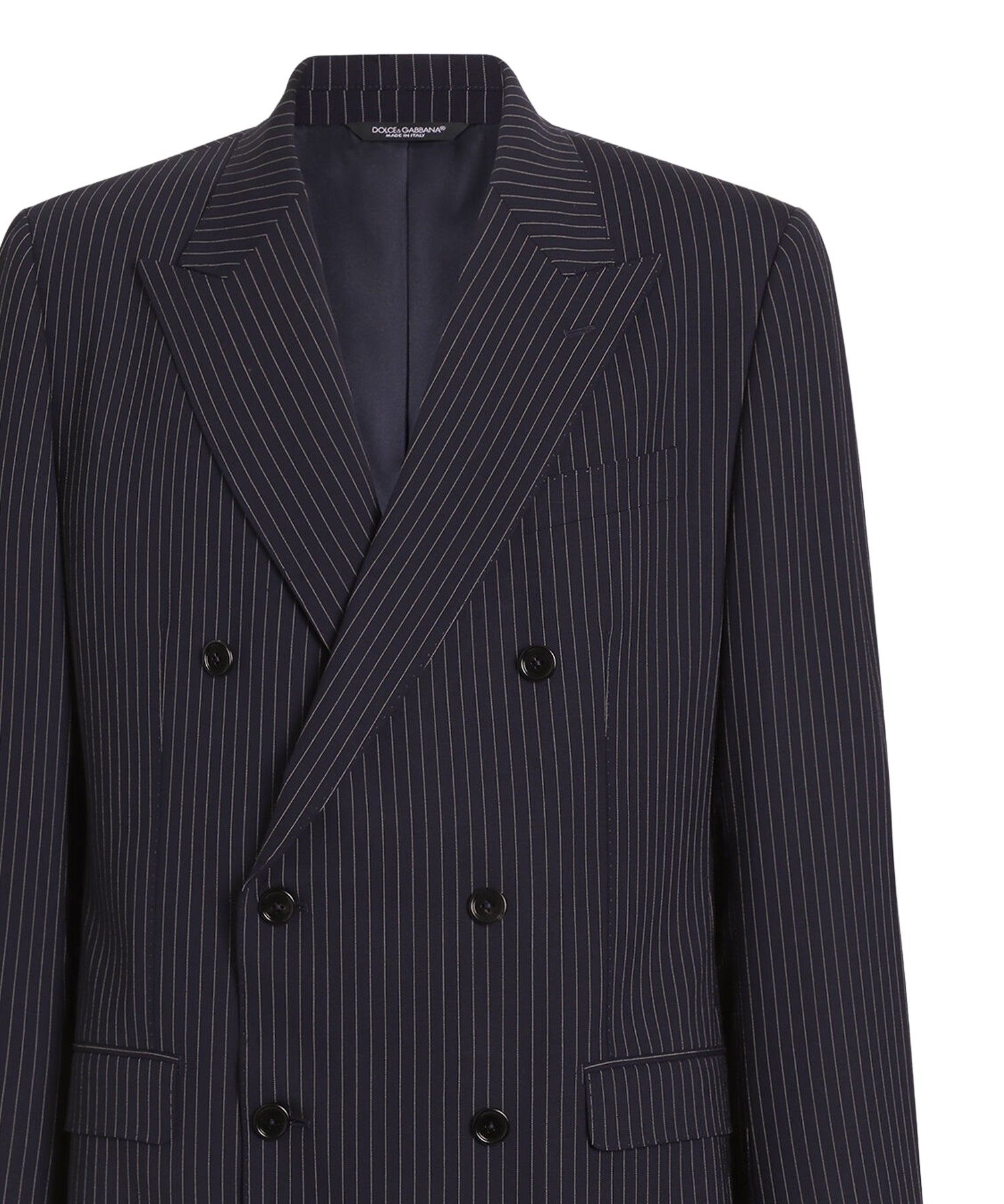 Giacca doppiopetto Martini light in lana gessata G2UN9T FRBDQS8051 DOLCE & GABBANA 