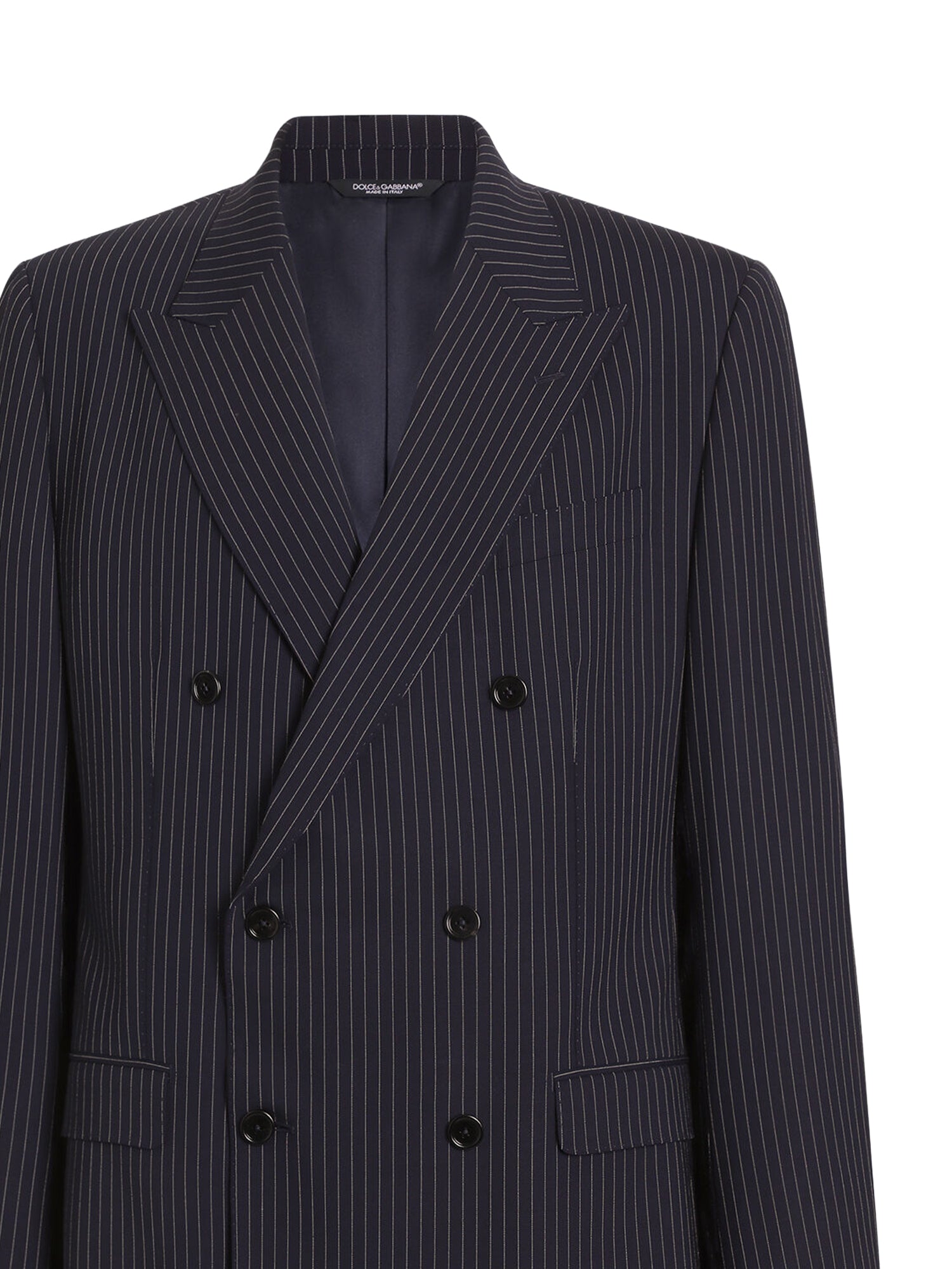 Giacca doppiopetto Martini light in lana gessata G2UN9T FRBDQS8051 DOLCE & GABBANA 