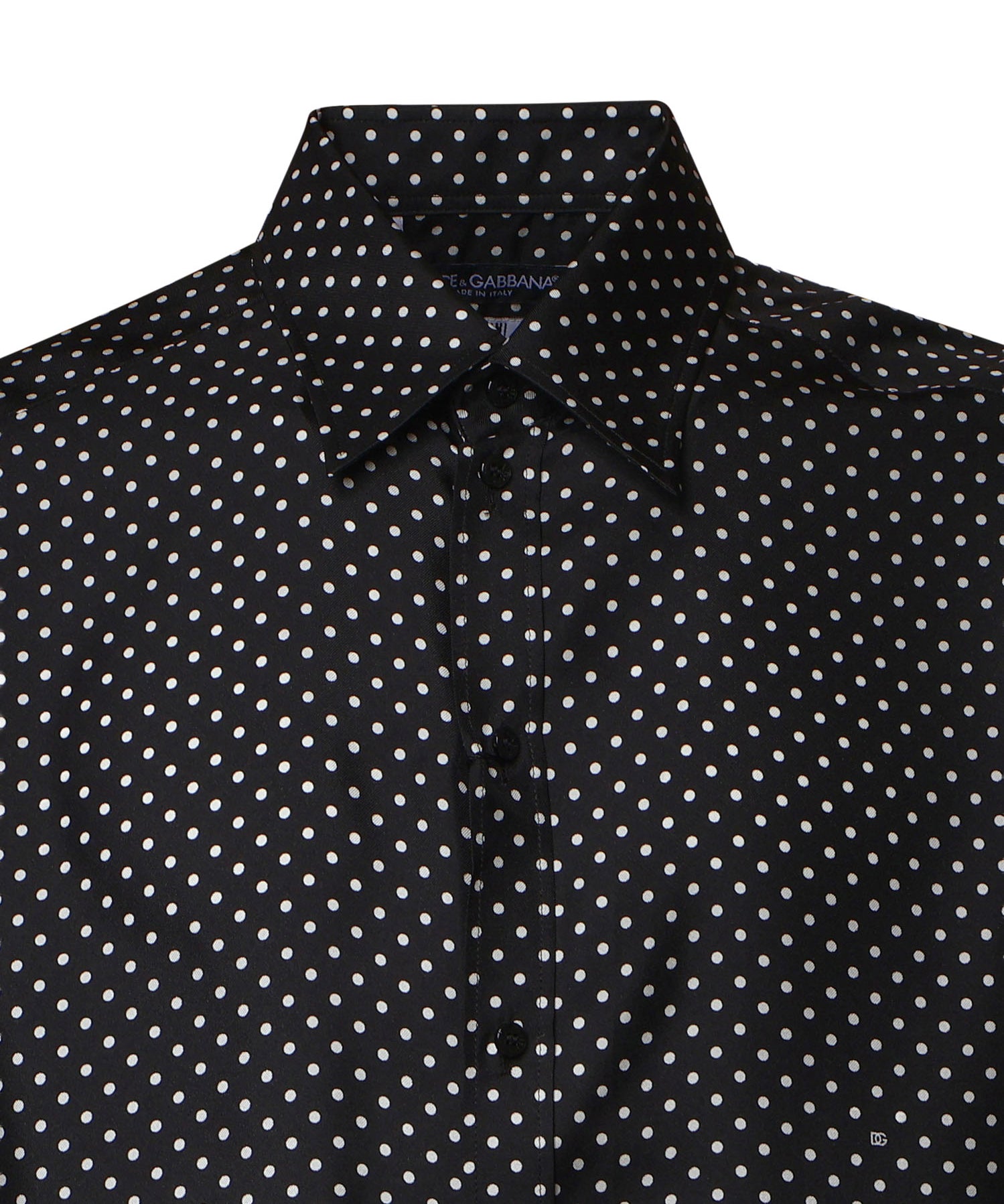 Camicia Martini in twill di seta stampa pois G5ML1T IS13OHN6DI DOLCE & GABBANA 
