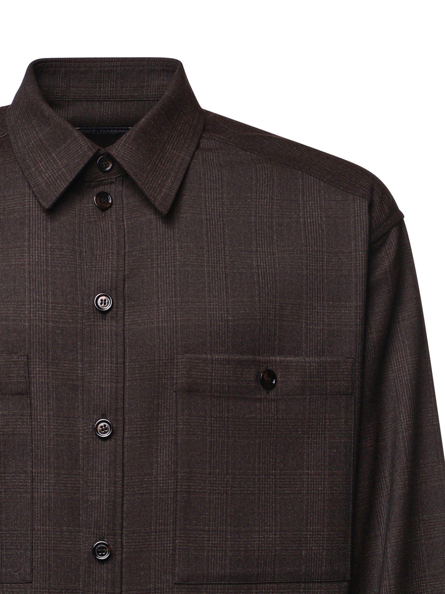Camicia check in misto lana G5PE5T FQZA7S8100 DOLCE & GABBANA 