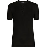 T-shirt Serafino in seta G8QK3T G7P0FN0000 DOLCE & GABBANA 