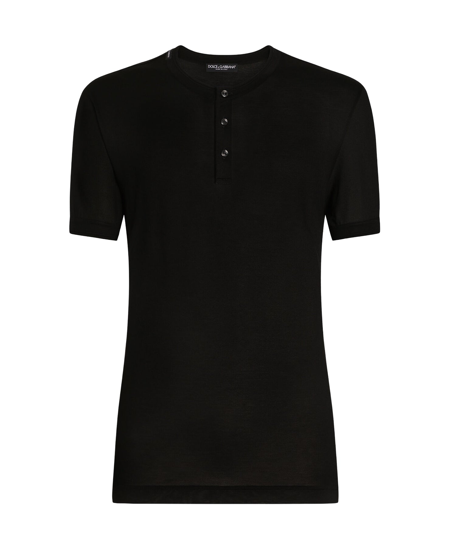 T-shirt Serafino in seta G8QK3T G7P0FN0000 DOLCE & GABBANA 