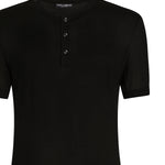 T-shirt Serafino in seta G8QK3T G7P0FN0000 DOLCE & GABBANA 