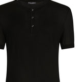 T-shirt Serafino in seta G8QK3T G7P0FN0000 DOLCE & GABBANA 