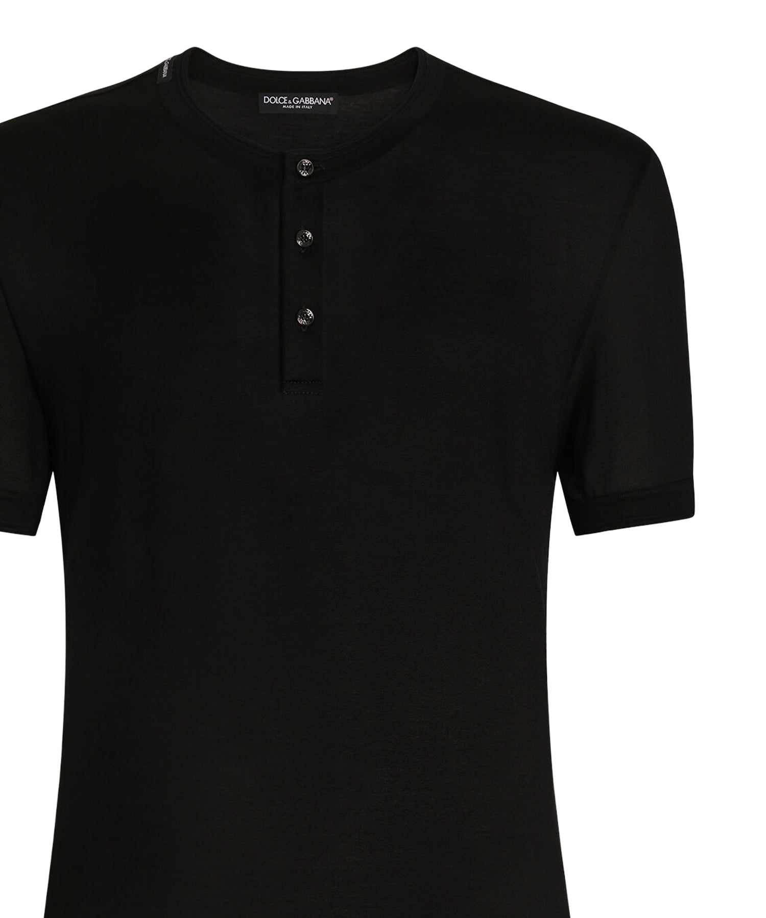 T-shirt Serafino in seta G8QK3T G7P0FN0000 DOLCE & GABBANA 