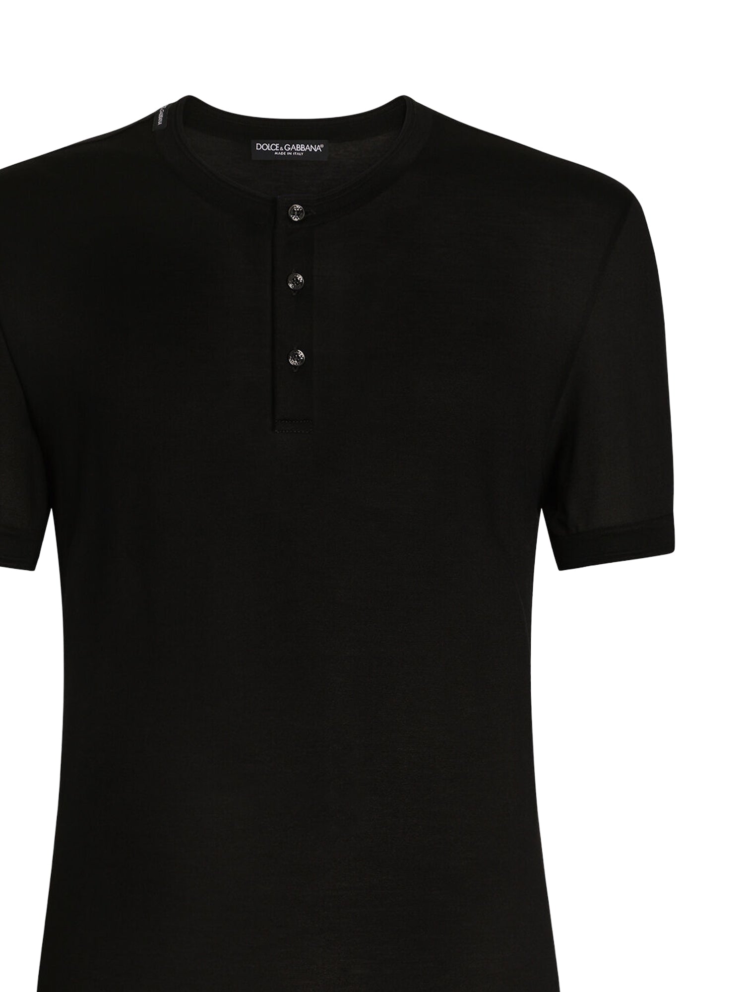 T-shirt Serafino in seta G8QK3T G7P0FN0000 DOLCE & GABBANA 