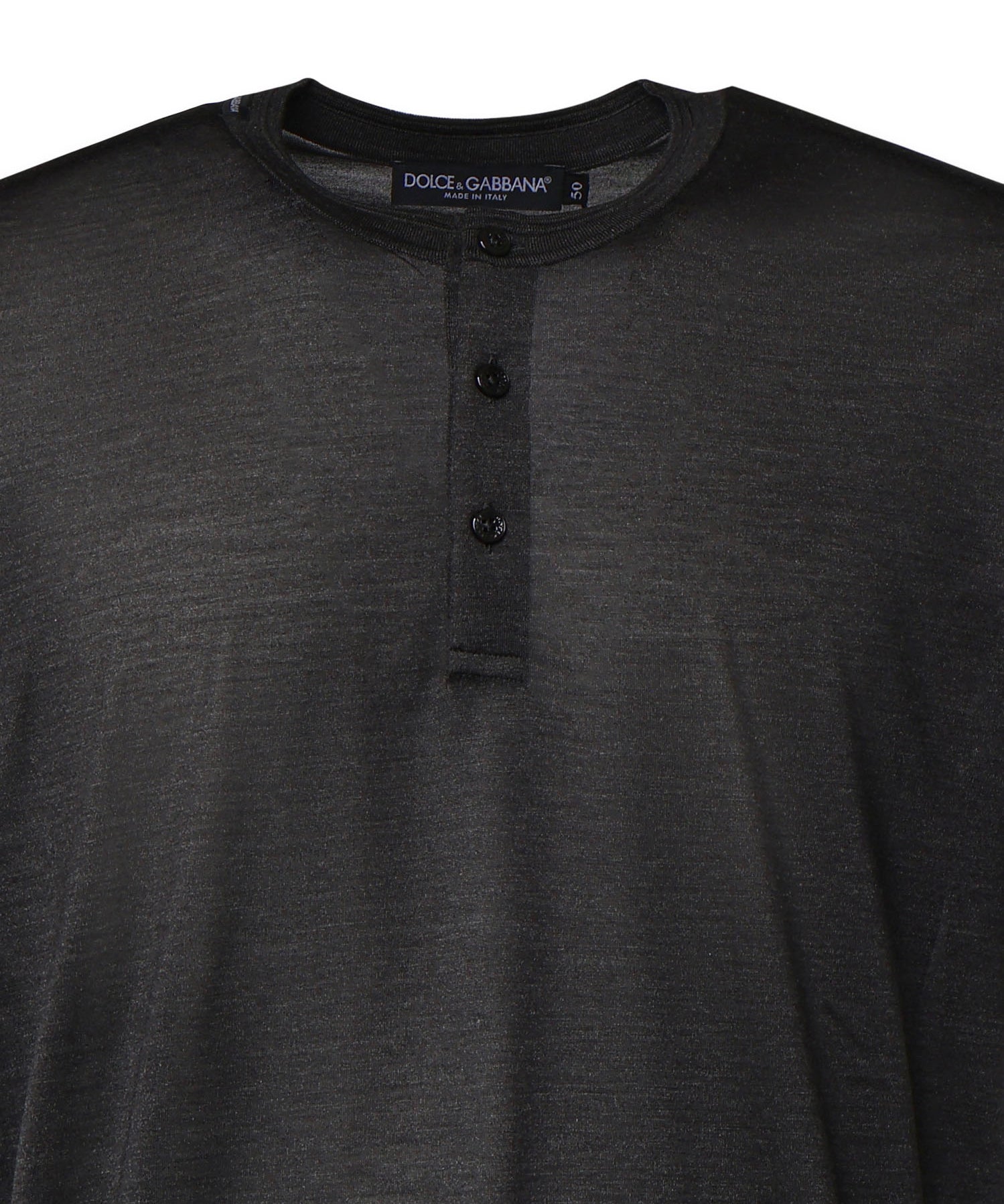 T-shirt Serafino in seta G8QK3T G7P0FS8296 DOLCE & GABBANA 