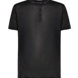 T-shirt Serafino in seta G8QK3T G7P0FS8296 DOLCE & GABBANA 