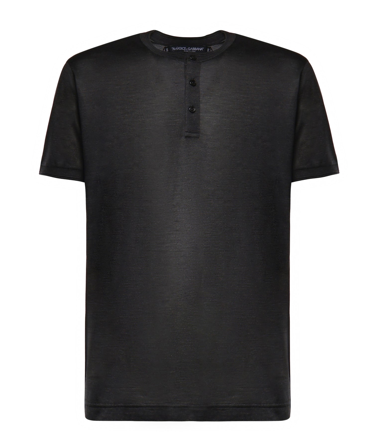 T-shirt Serafino in seta G8QK3T G7P0FS8296 DOLCE & GABBANA 