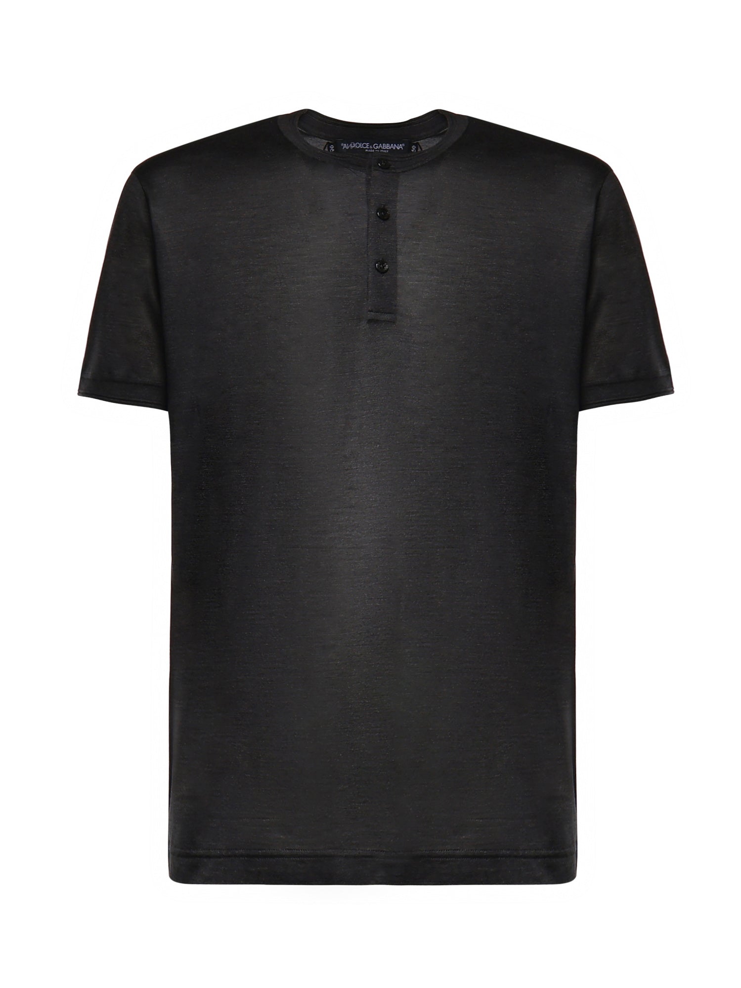 T-shirt Serafino in seta G8QK3T G7P0FS8296 DOLCE & GABBANA 