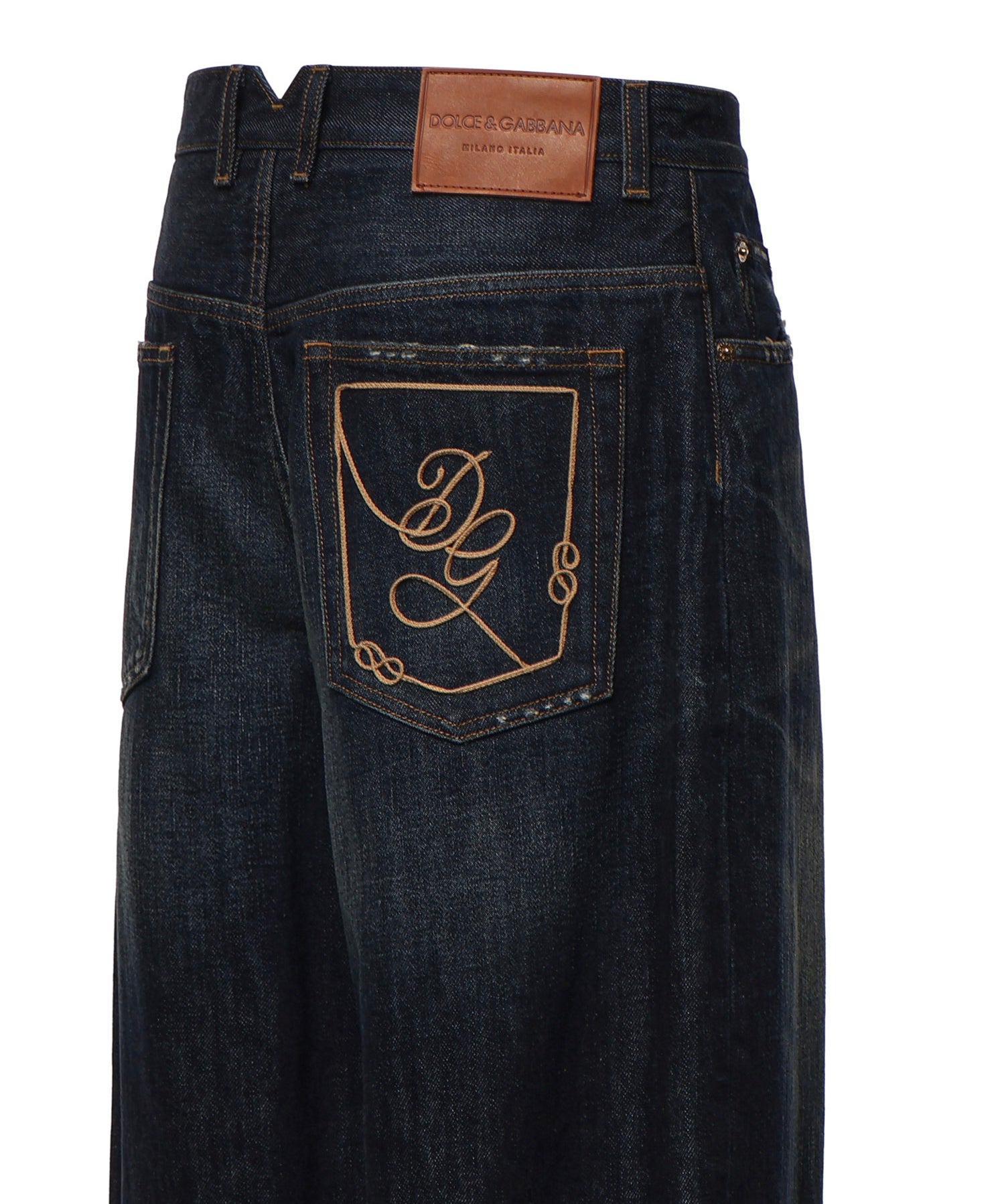 Jeans in denim con risvolto GP247Z G8PO3S9001 DOLCE & GABBANA 