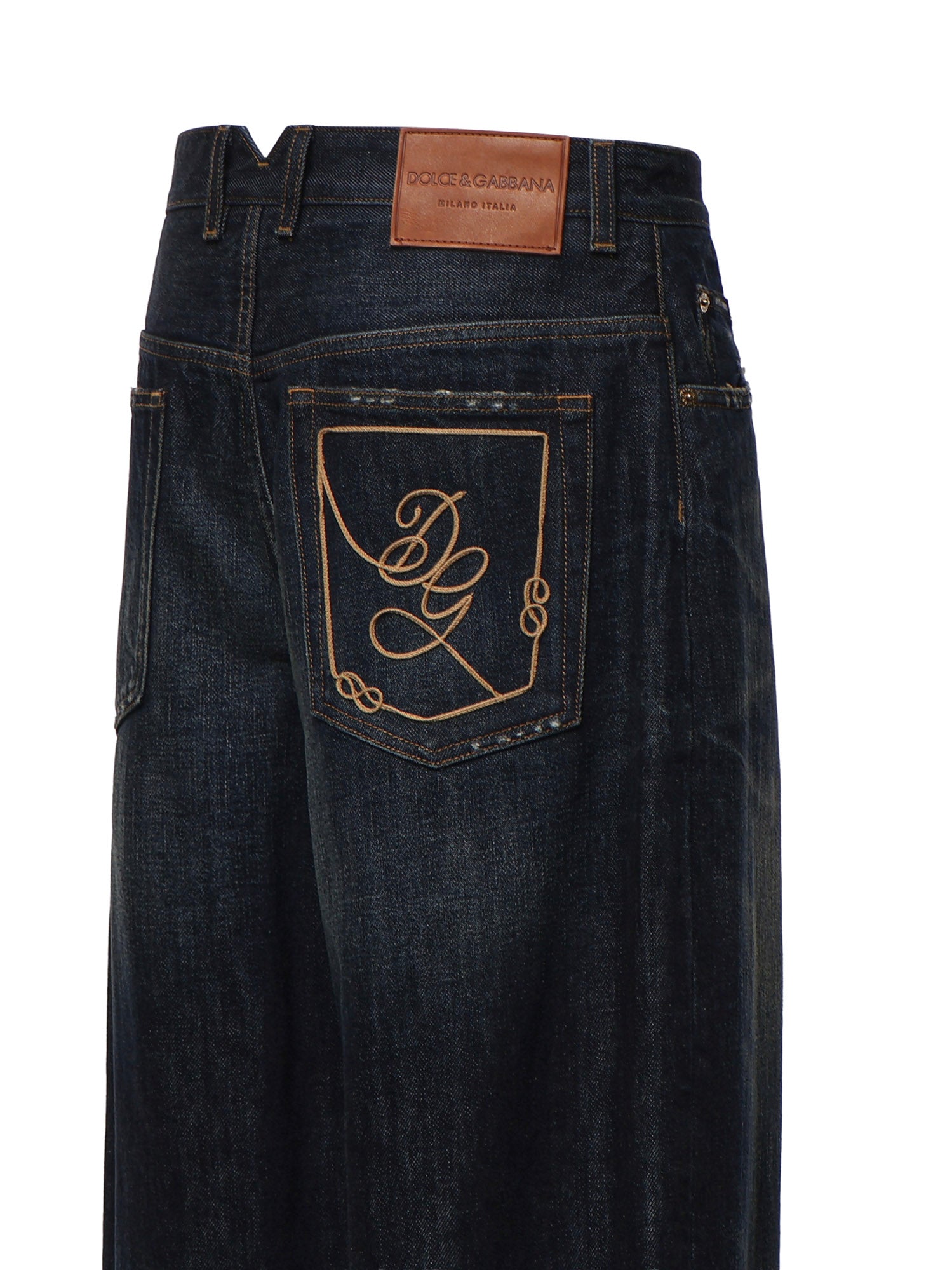 Jeans in denim con risvolto GP247Z G8PO3S9001 DOLCE & GABBANA 
