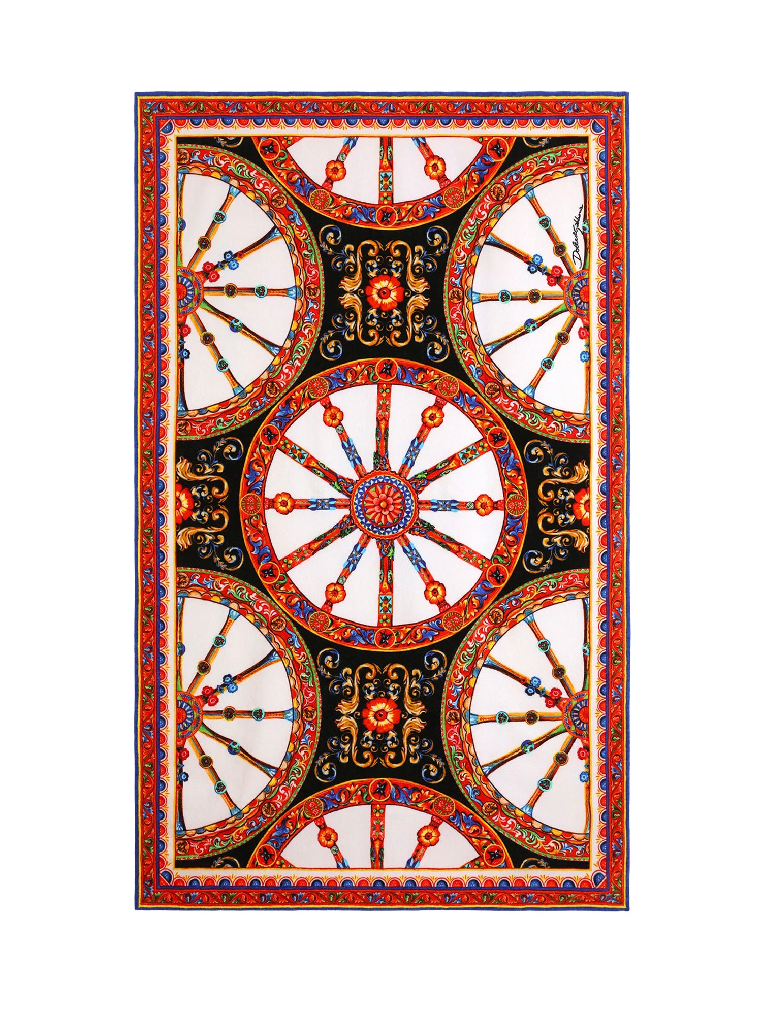 Telo mare in spugna stampa carretto O5A03J II7LHHD6CK DOLCE & GABBANA 