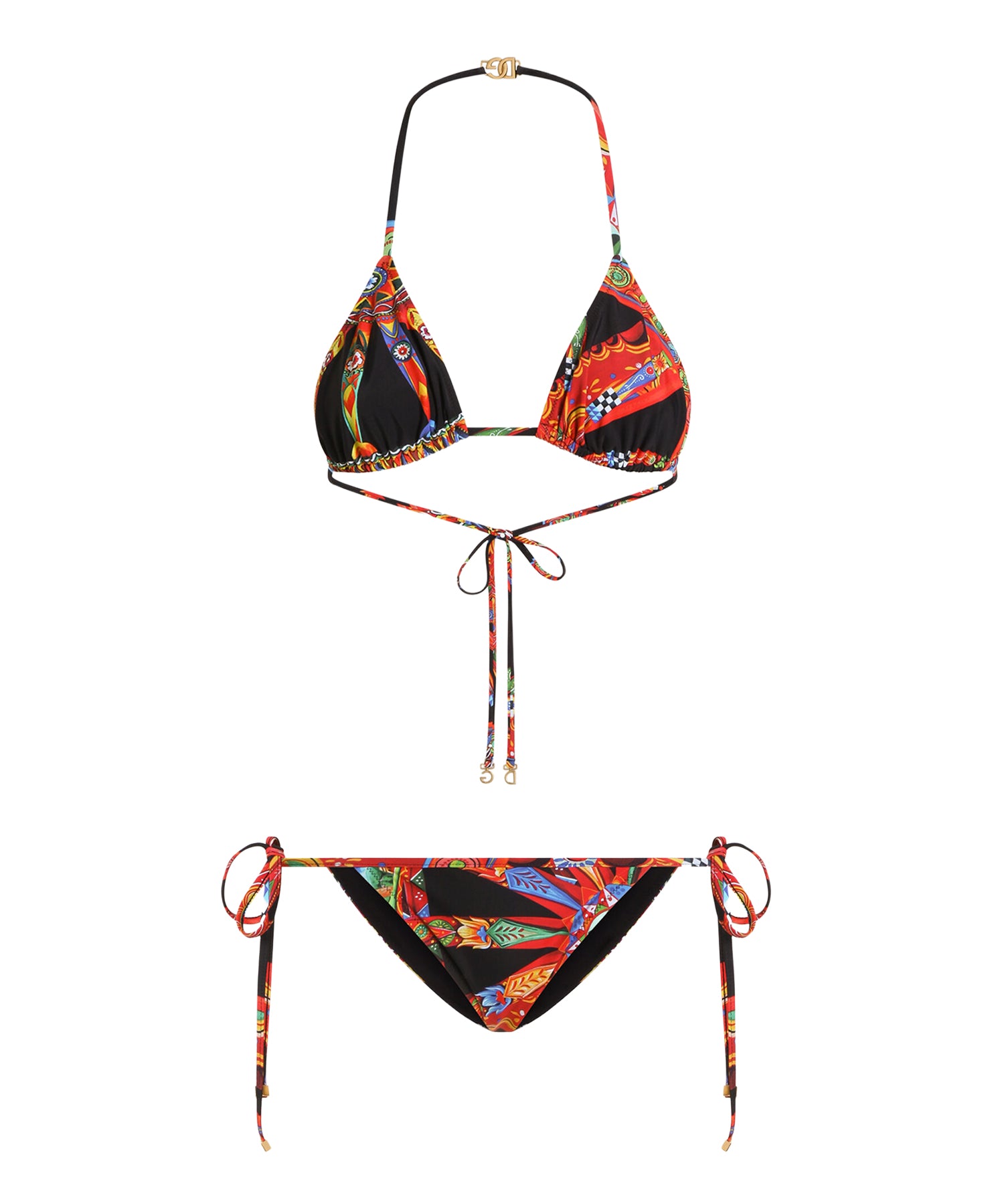 Bikini a triangolo stampa carretto O8A24J ON0IEHN6CL DOLCE & GABBANA 