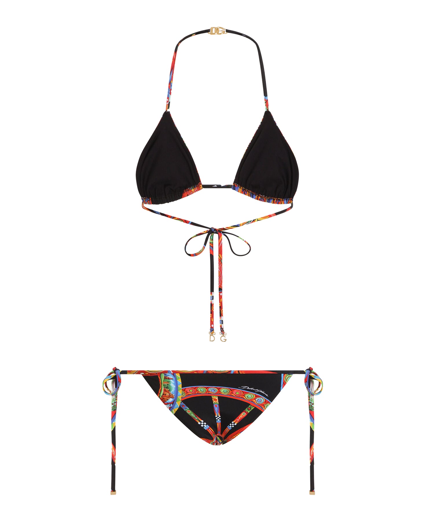 Bikini a triangolo stampa carretto O8A24J ON0IEHN6CL DOLCE & GABBANA 