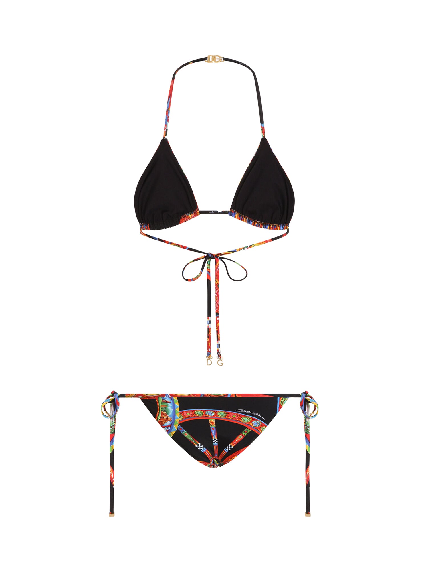 Bikini a triangolo stampa carretto O8A24J ON0IEHN6CL DOLCE & GABBANA 