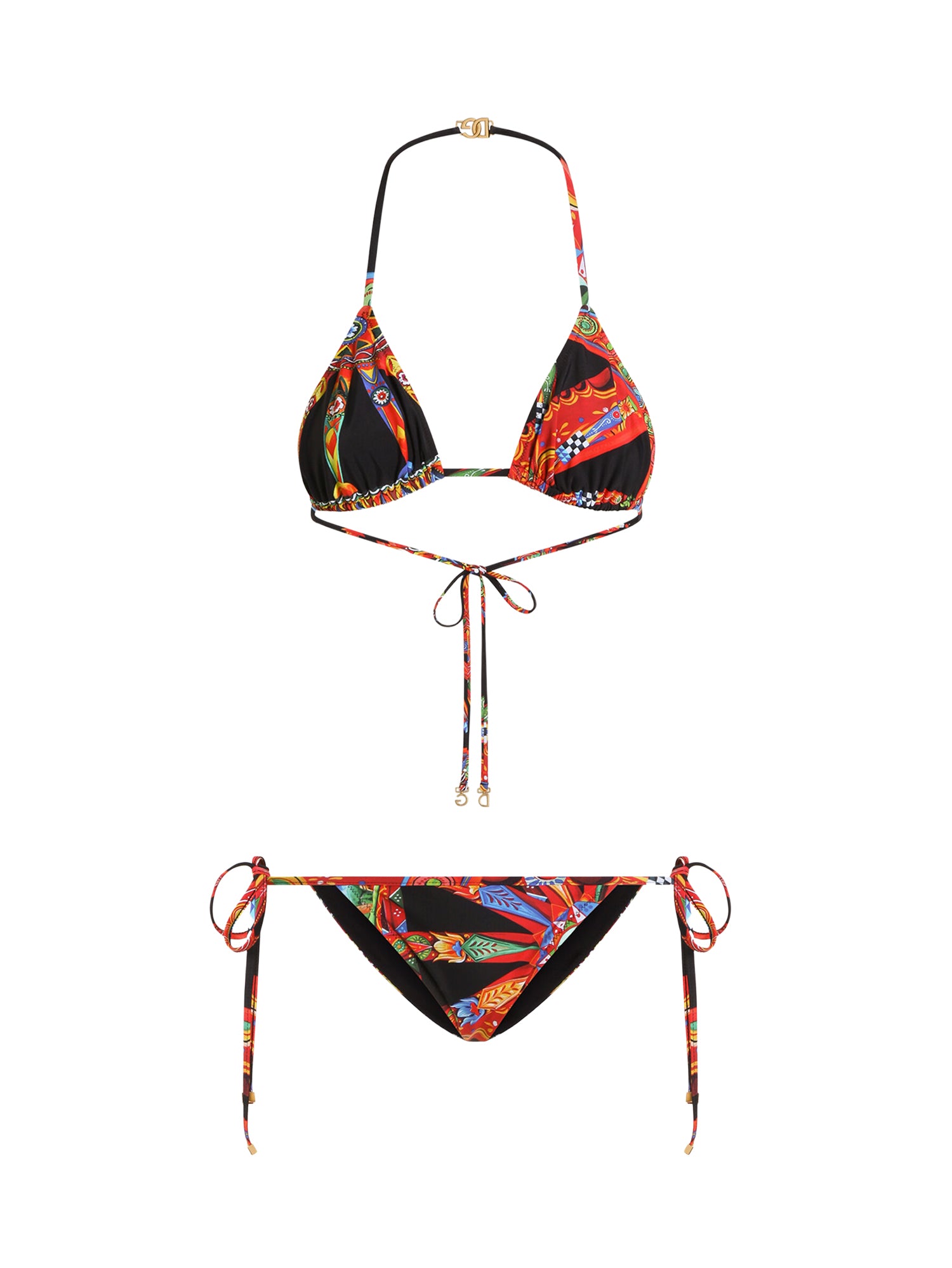 Bikini a triangolo stampa carretto O8A24J ON0IEHN6CL DOLCE & GABBANA 