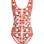 Costume intero stampa Majolica O9A46J ONO19IE5DQ DOLCE & GABBANA 