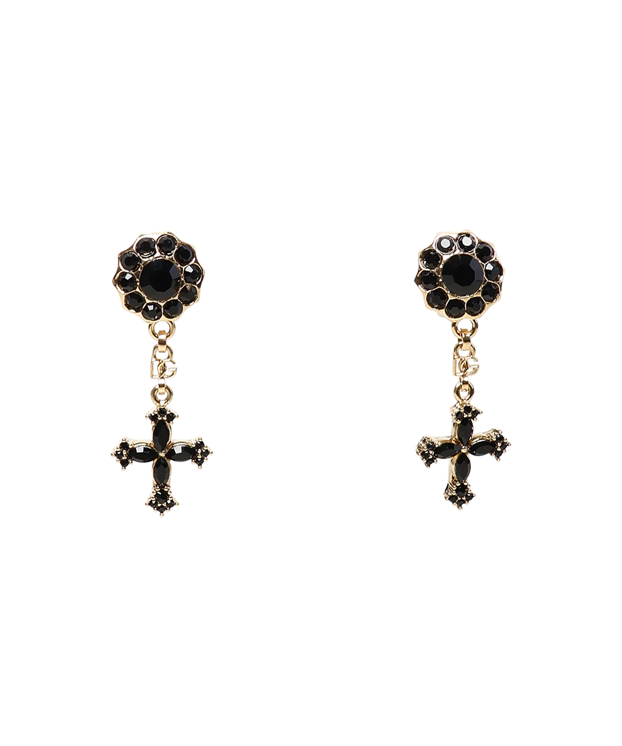 Orecchini a clip con croci e strass WEQ4S2 W1111N0011 DOLCE & GABBANA 