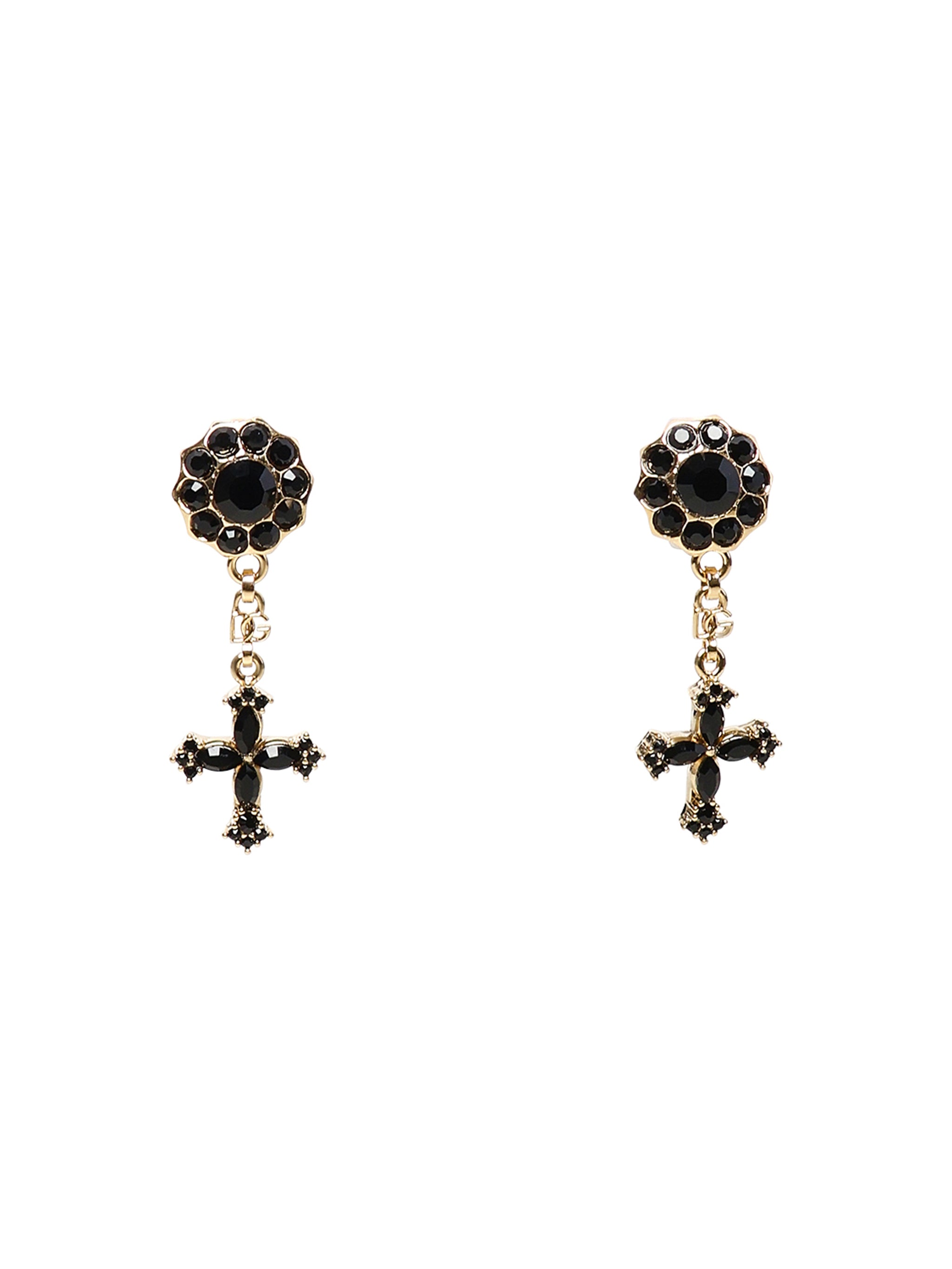 Orecchini a clip con croci e strass WEQ4S2 W1111N0011 DOLCE & GABBANA 