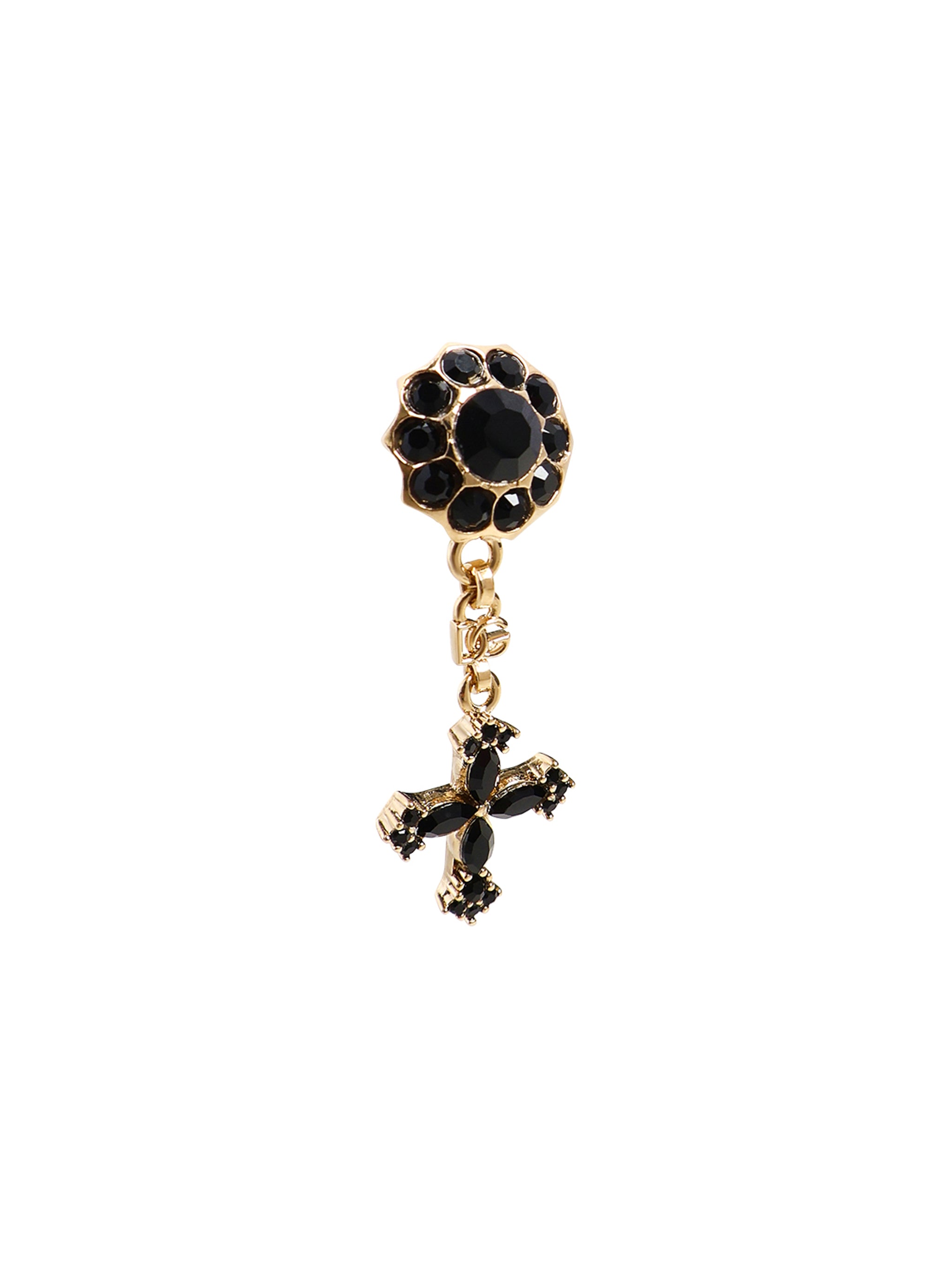 Orecchini a clip con croci e strass WEQ4S2 W1111N0011 DOLCE & GABBANA 