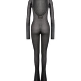 Jumpsuit in maglia a costa DA566 M01045D999 DONDUP 