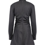 Miniabito chemisier in fresco di lana gessato DA569 ES0080D903 DONDUP 