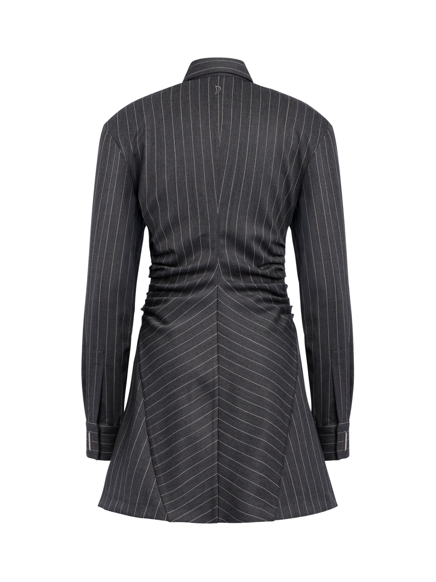Miniabito chemisier in fresco di lana gessato DA569 ES0080D903 DONDUP 