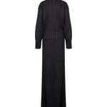 Abito lungo chemisier in fresco di lana gessato DA570 ES0080D999 DONDUP 