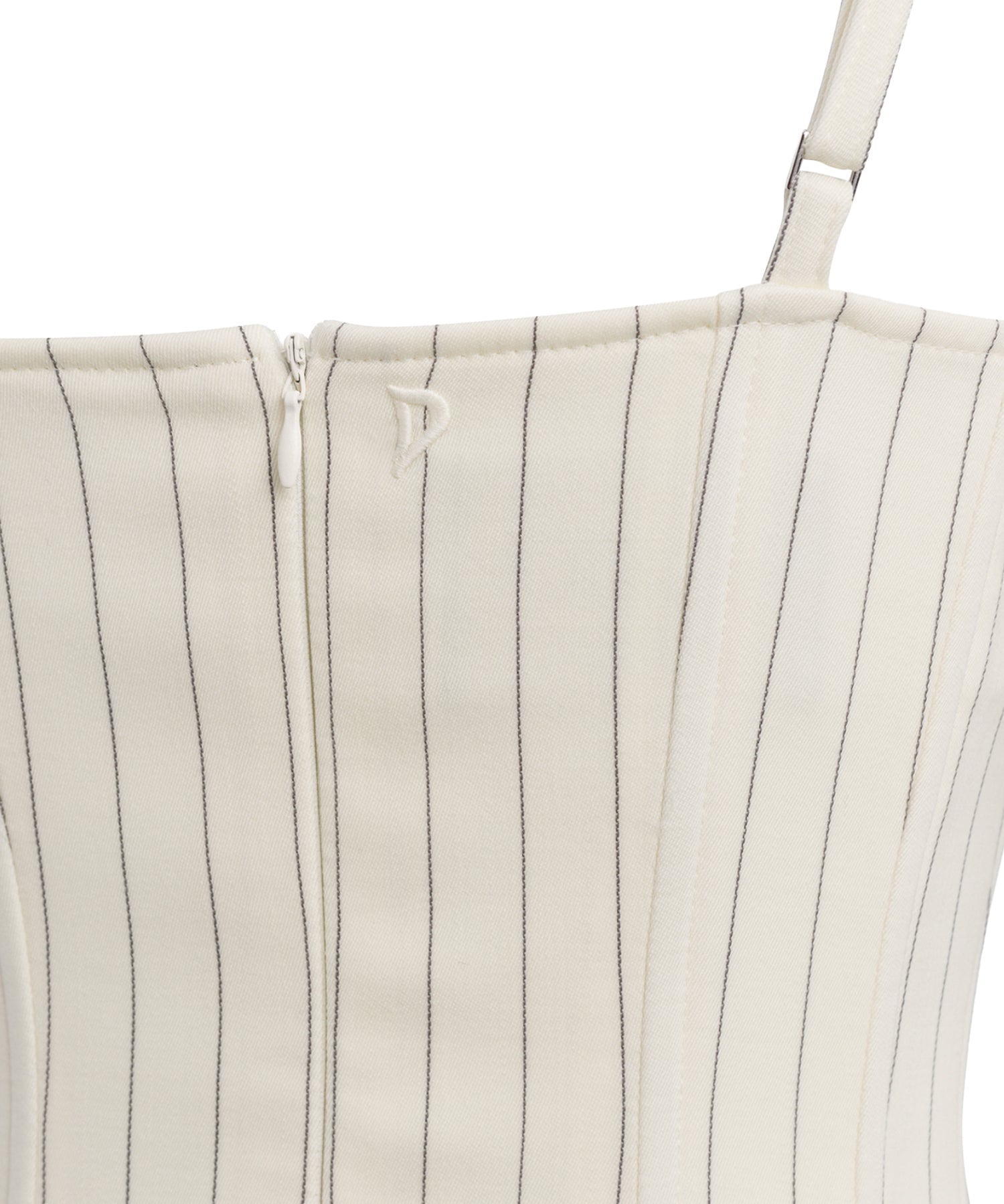 Miniabito bustier in fresco di lana gessato DA571 ES0080D001 DONDUP 