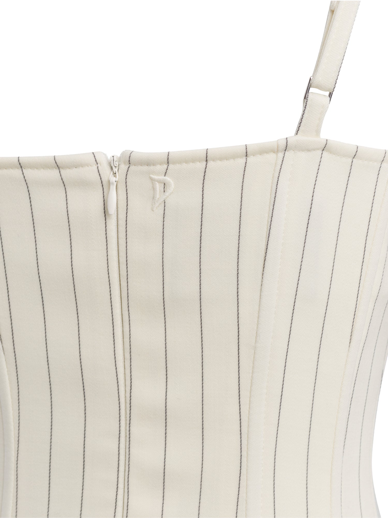 Miniabito bustier in fresco di lana gessato DA571 ES0080D001 DONDUP 