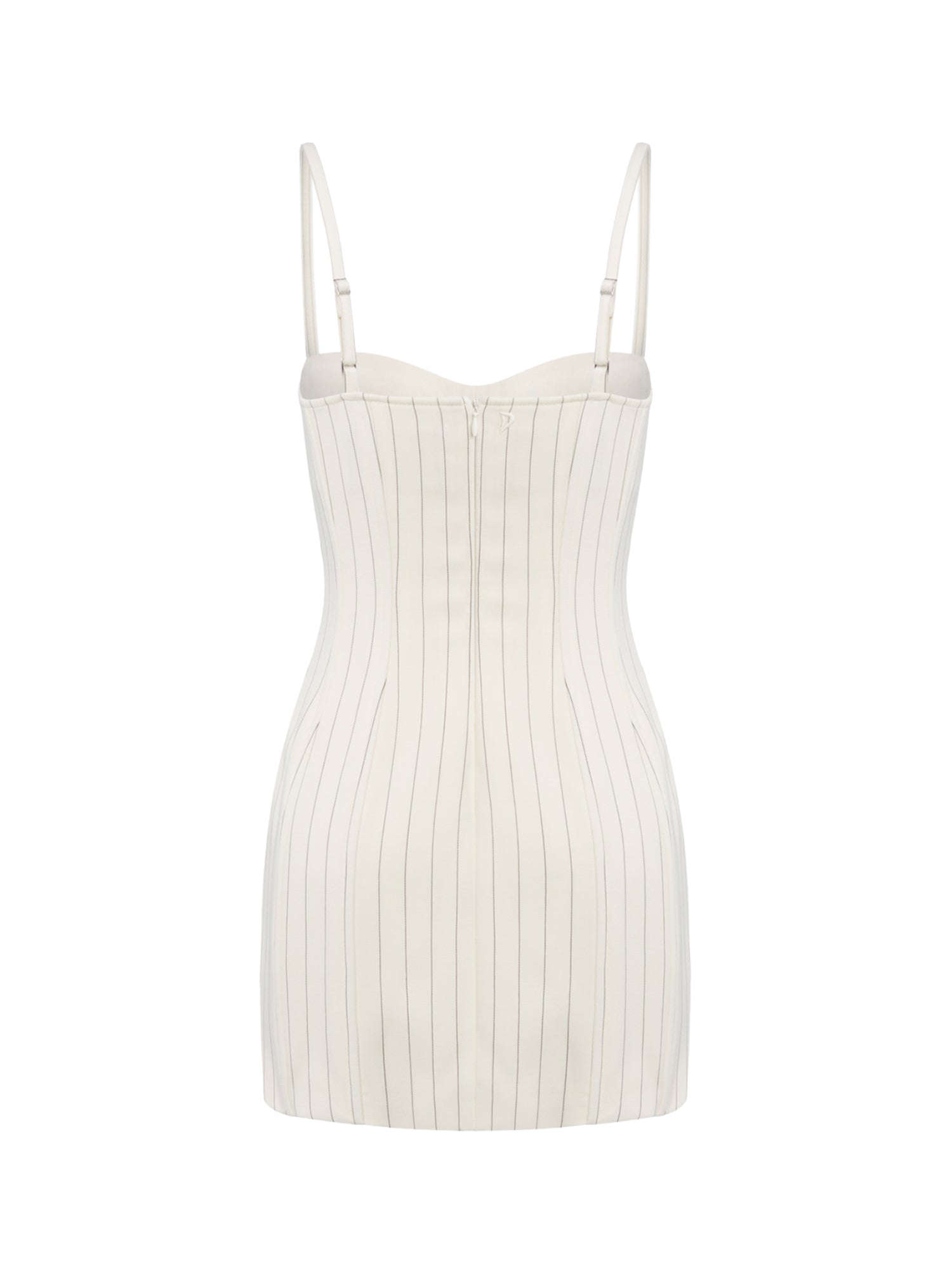 Miniabito bustier in fresco di lana gessato DA571 ES0080D001 DONDUP 