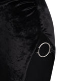 Abito lungo in velluto DA572 VS0040D999 DONDUP 