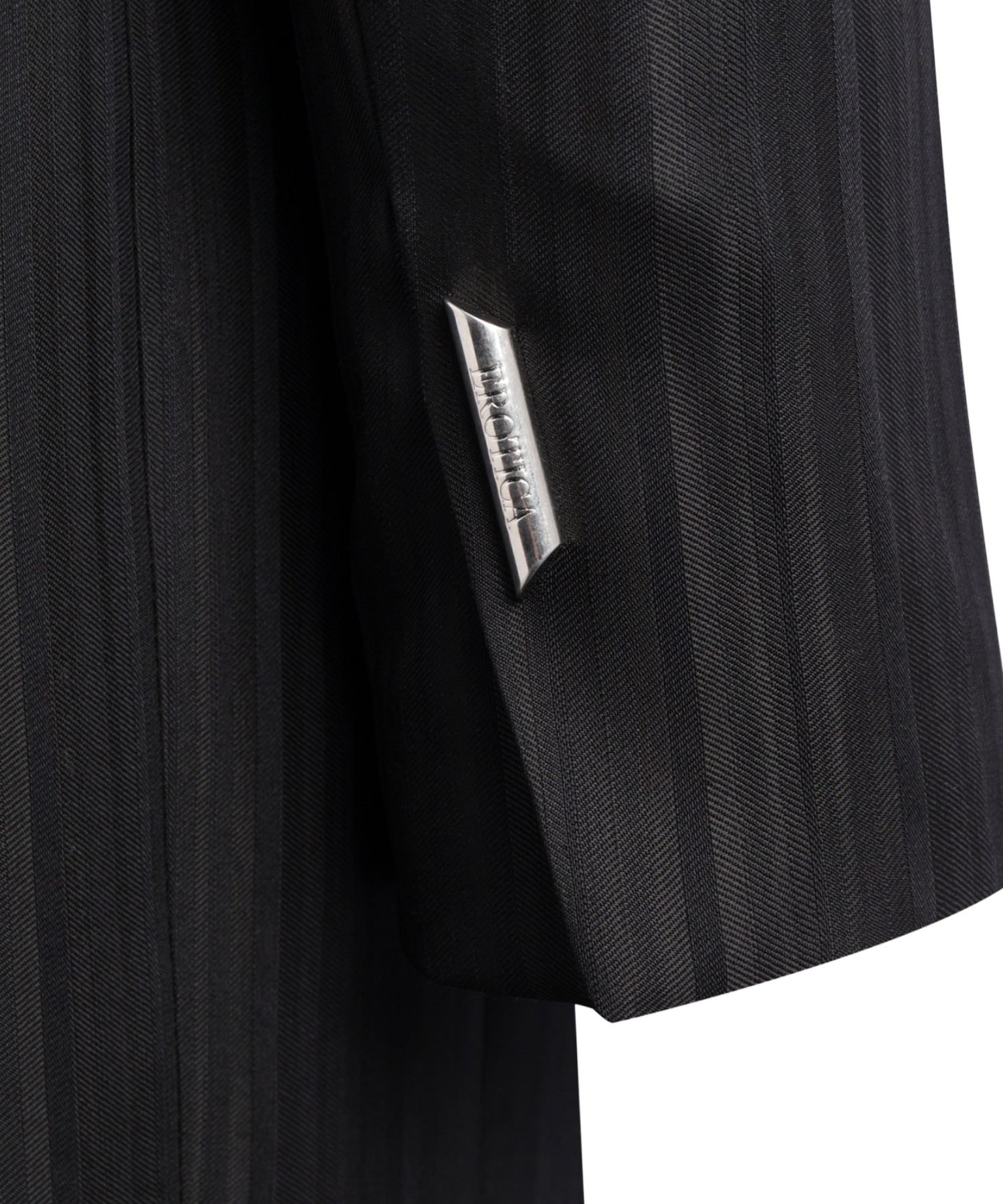 Miniabito robe-manteau in gessato lana e viscosa DA574 EFE166D999 DONDUP 