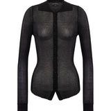 Camicia in maglia lurex DC525 M01046D999 DONDUP 