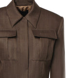 Blazer oversize in lana a spina di pesce DJ790 FF0427DXXX718 DONDUP 