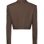 Blazer oversize in lana a spina di pesce DJ790 FF0427DXXX718 DONDUP 