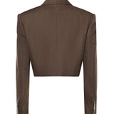 Blazer oversize in lana a spina di pesce DJ790 FF0427DXXX718 DONDUP 