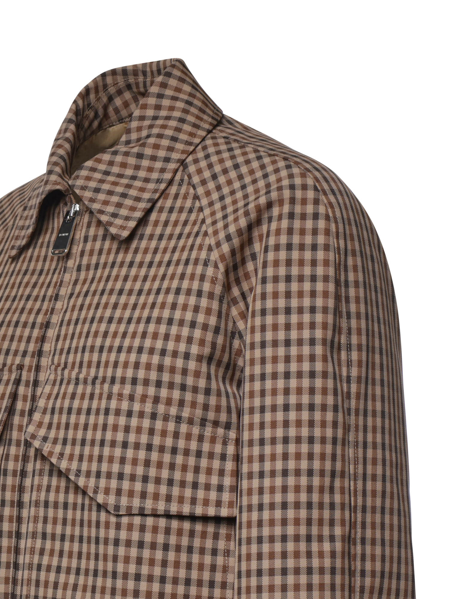 Giacca check con cintura DJ816 QF0207DXXX737 DONDUP 