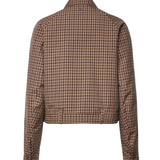 Giacca check con cintura DJ816 QF0207DXXX737 DONDUP 