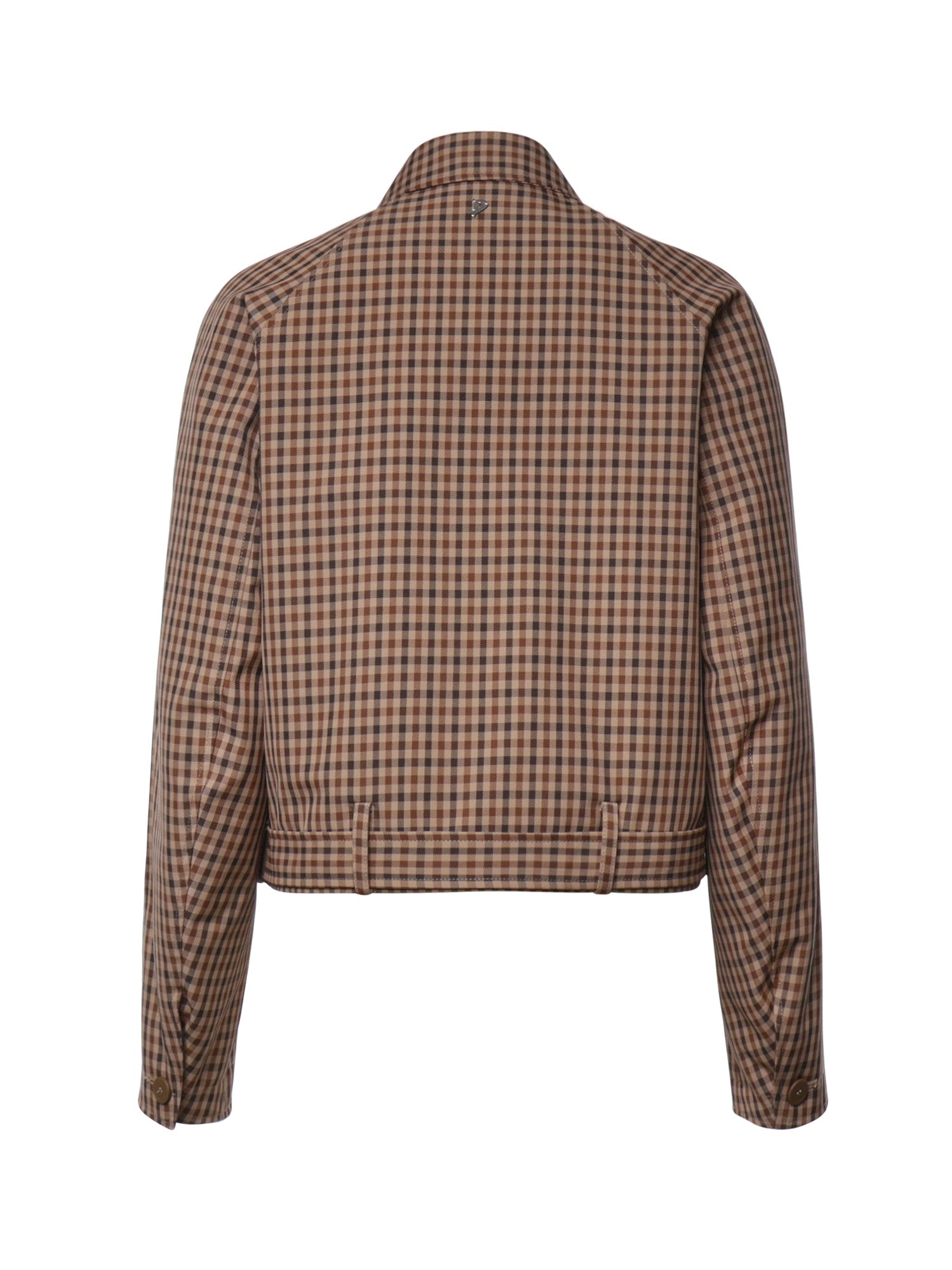 Giacca check con cintura DJ816 QF0207DXXX737 DONDUP 