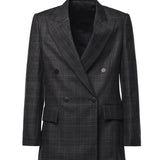 Blazer doppiopetto in Principe di Galles DJ823 QF0208DXXX909 DONDUP 