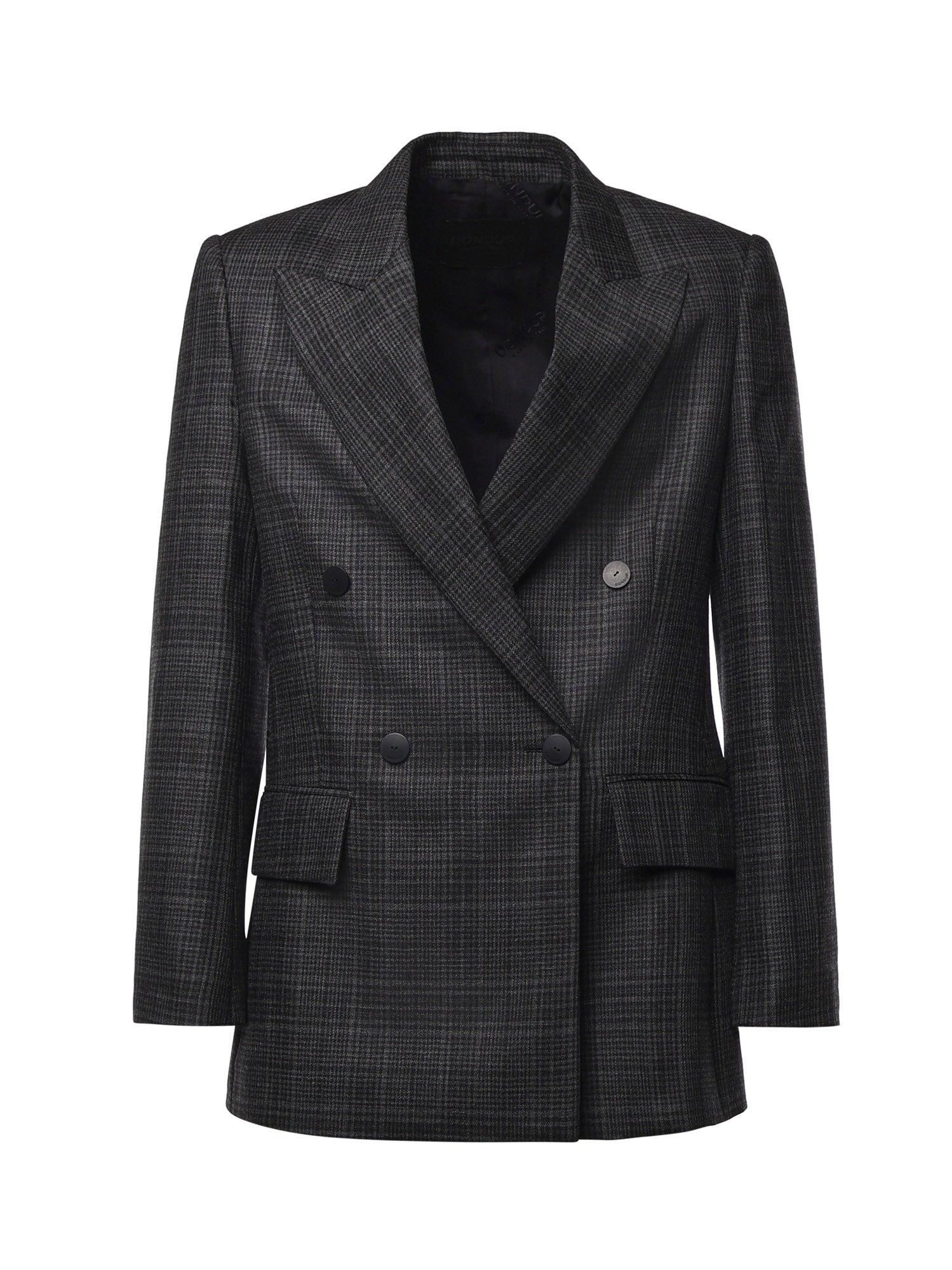 Blazer doppiopetto in Principe di Galles DJ823 QF0208DXXX909 DONDUP 